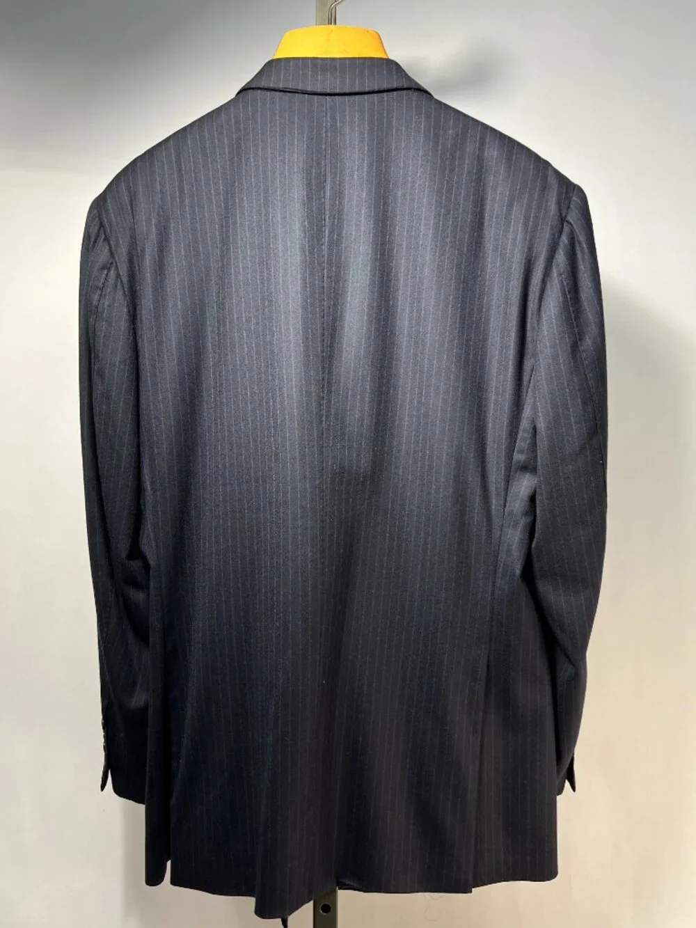 KITON Blanc Blu Super 180’s Wool-Elite 14-micron Navy Pin Stripe Blazer 46US